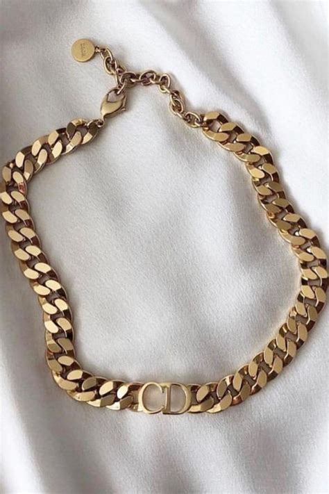 dior lady chain|Dior chain necklace.